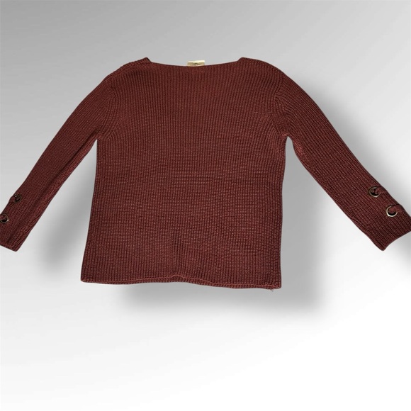 Hyped Unicorn Oversized Cotton Blend Sweater Mauve Small Woven Knit - Picture 7 of 10